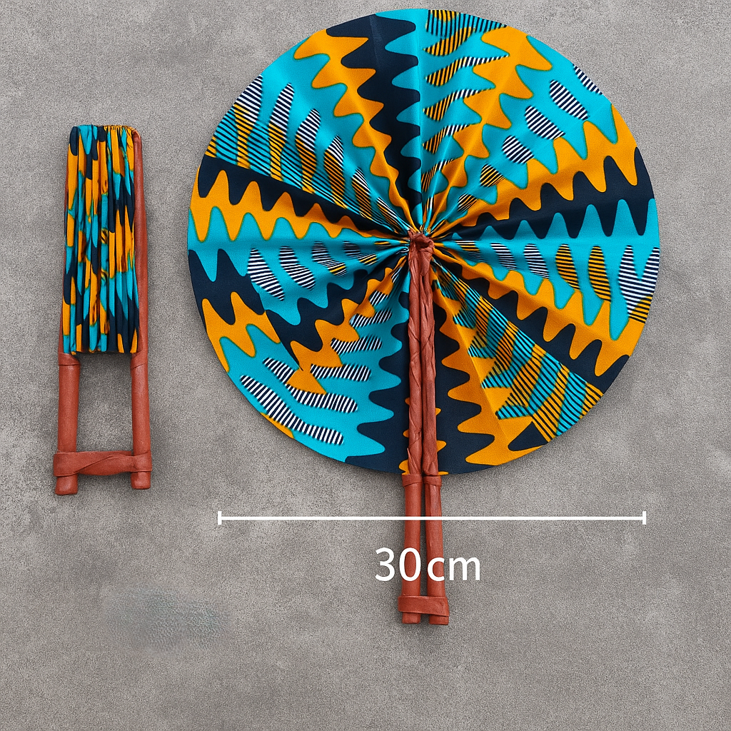 Fächer orange-blau