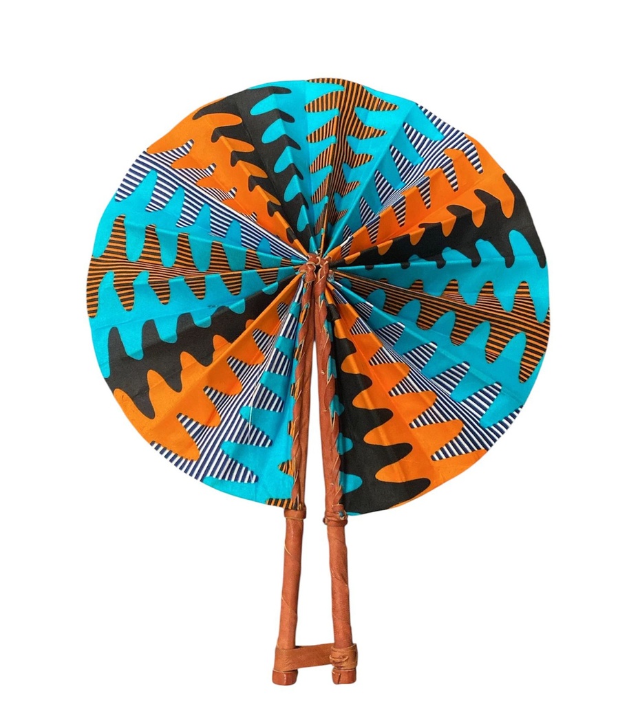 fan orange-turquoise