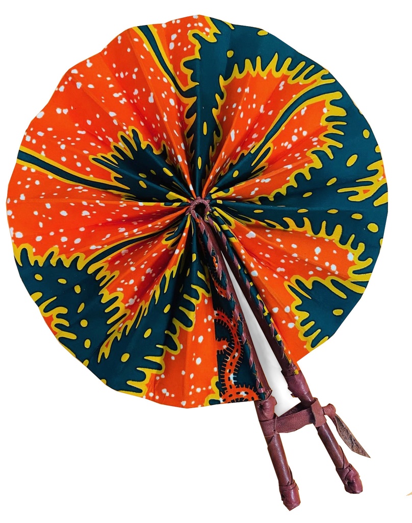 Fächer orange-grün-gelb