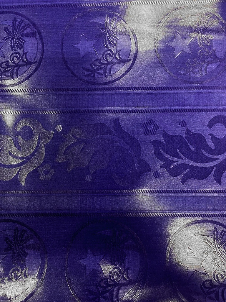 Bazin uni Color 515-dark violet-blue | D - 3 m