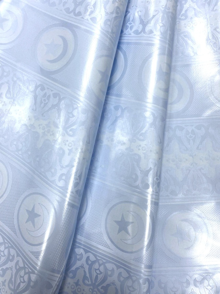 Bazin uni Color 522-hellblau | D - 3 m