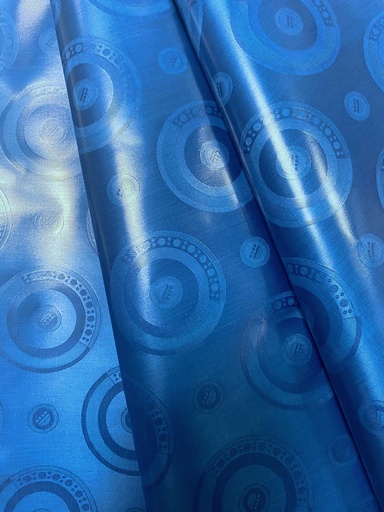 Bazin uni Color 530-bleu