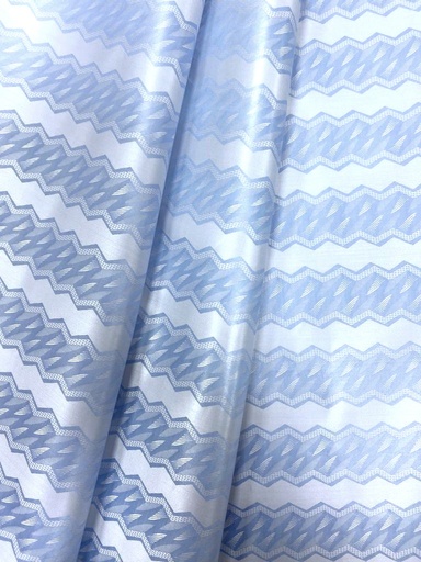 [1941b-blau(2)-3] Bazin Buntgewebt hellblau - 3 m