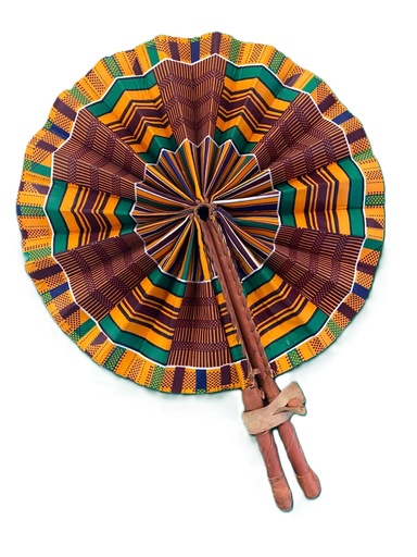 [P0007431] Fächer braun-gelb