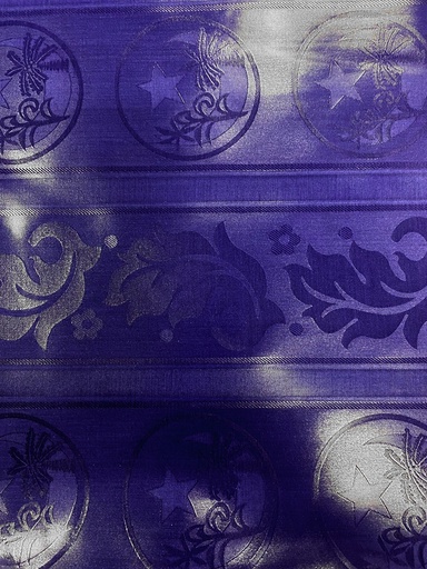 [1996-S515-20104-3] Bazin uni Color 515-dunkelviolettblau | D - 3 m